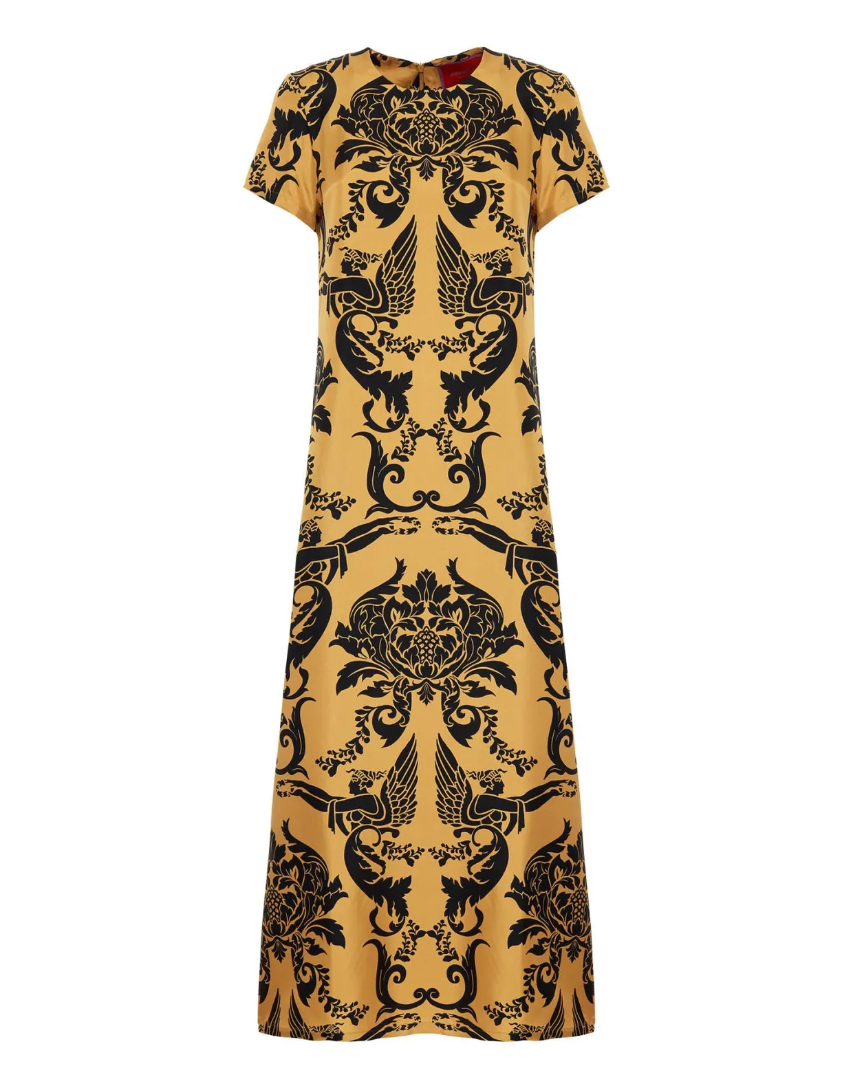 Swing DressCherubs Gold in Silk Twill