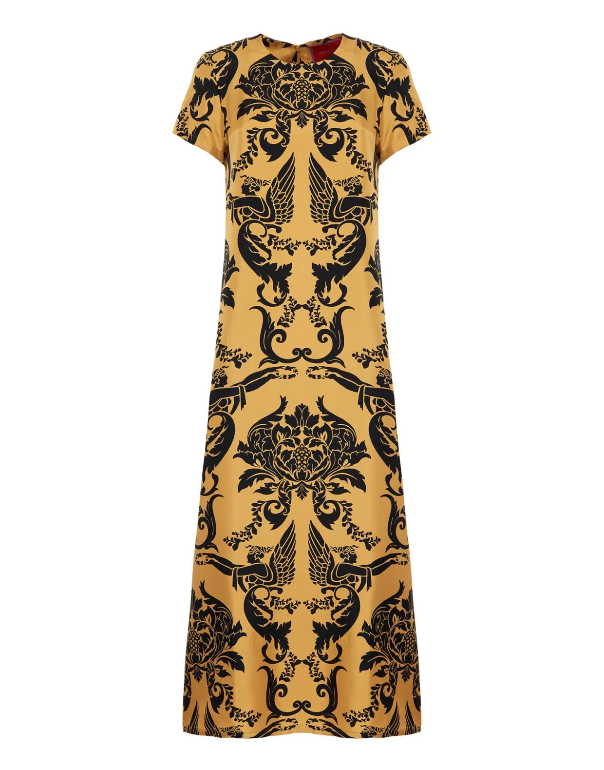 Swing DressCherubs Gold in Silk Twill