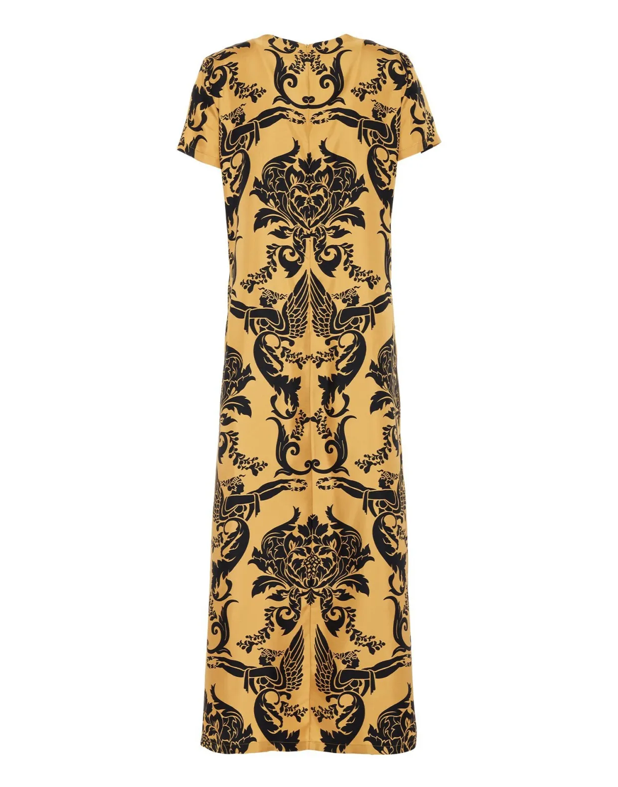 Swing DressCherubs Gold in Silk Twill