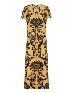 Swing DressCherubs Gold in Silk Twill