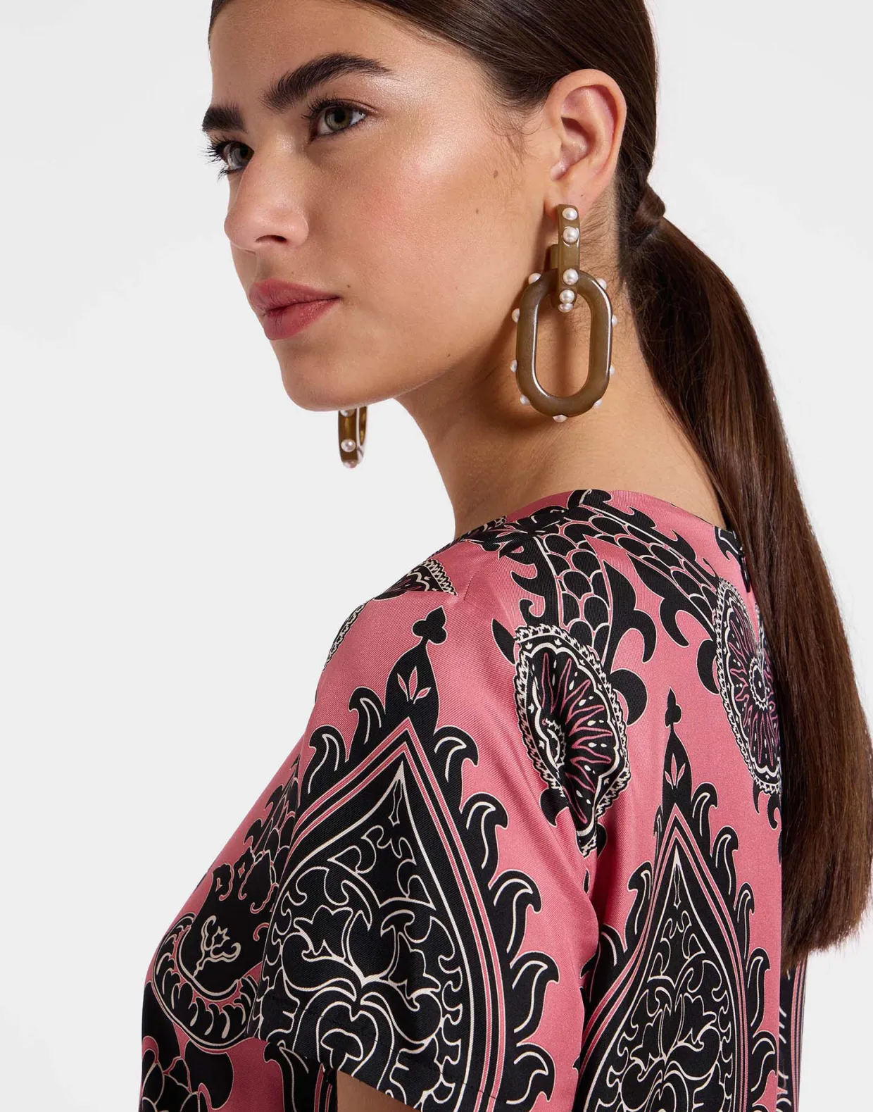 Swing DressOltrarno Pink in Silk Twill