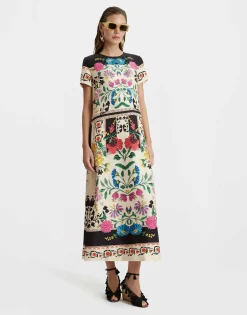 Swing DressPlaza Placée Ivory in Silk Twill
