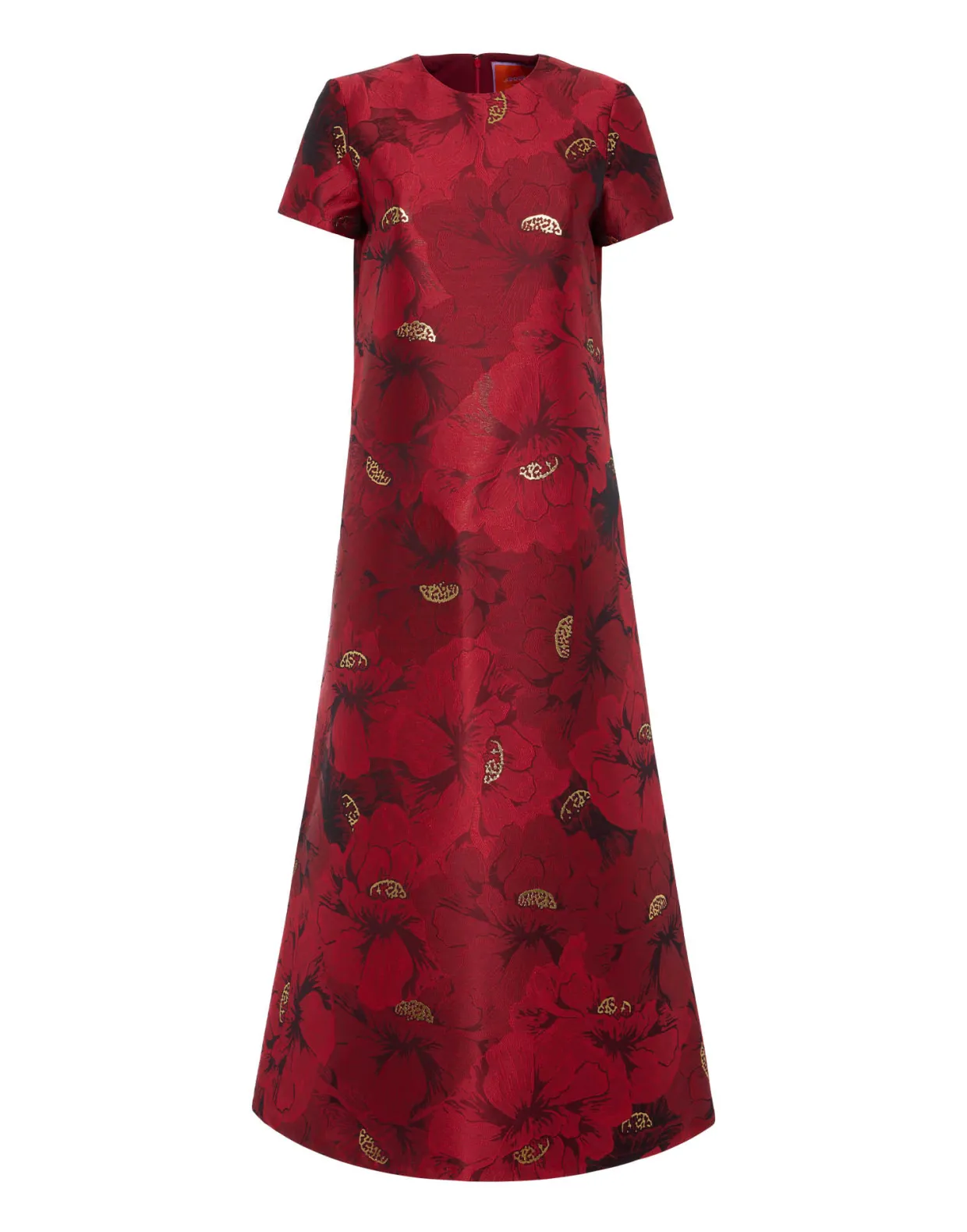 Swing DressRuby Red in Jacquard