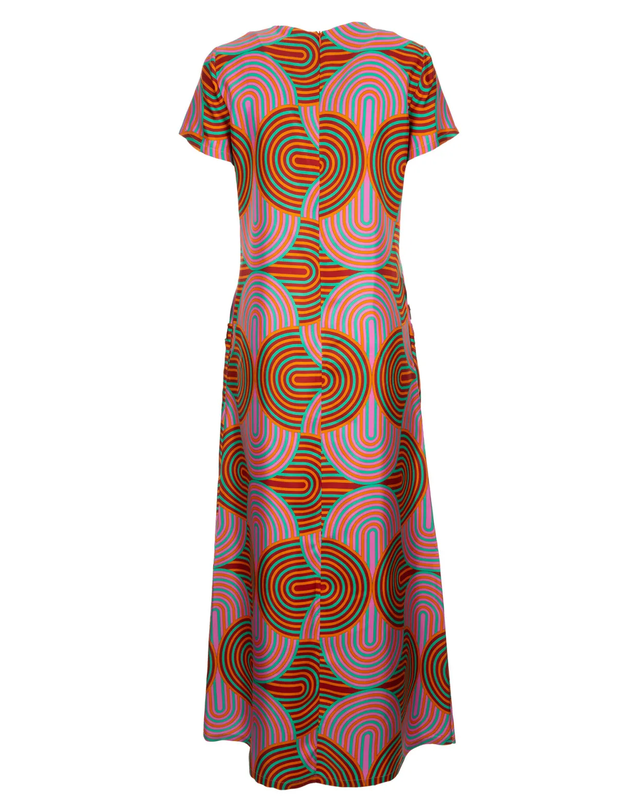 Swing DressSlinky Rosso in Silk Twill
