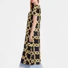 Swing DressTackle Black in Silk Twill With Feathers