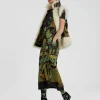 Swing DressThe Nile Plac&eacute;e Black in Silk Twill