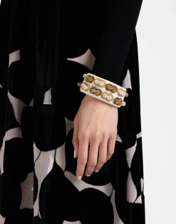 Tesoro Double BraceletSolid Ivory in Velvet