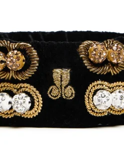 Tesoro Double BraceletSolid Black in Velvet