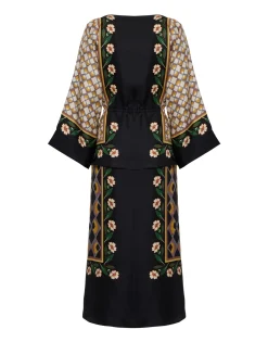 The Apericena DressDazed Placée Black in Silk Twill