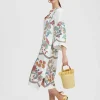 The KaftanGrenadilla Plac&eacute;e Off White in Silk Twill