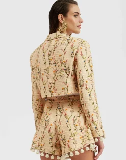 Torero JacketPrimavera Cream in Tweed With Tassels