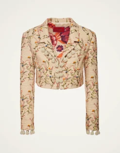 Torero JacketPrimavera Cream in Tweed With Tassels