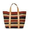 Tote Raffia BagMulticolor Black in Raffia