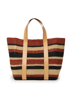 Tote Raffia BagMulticolor Black in Raffia
