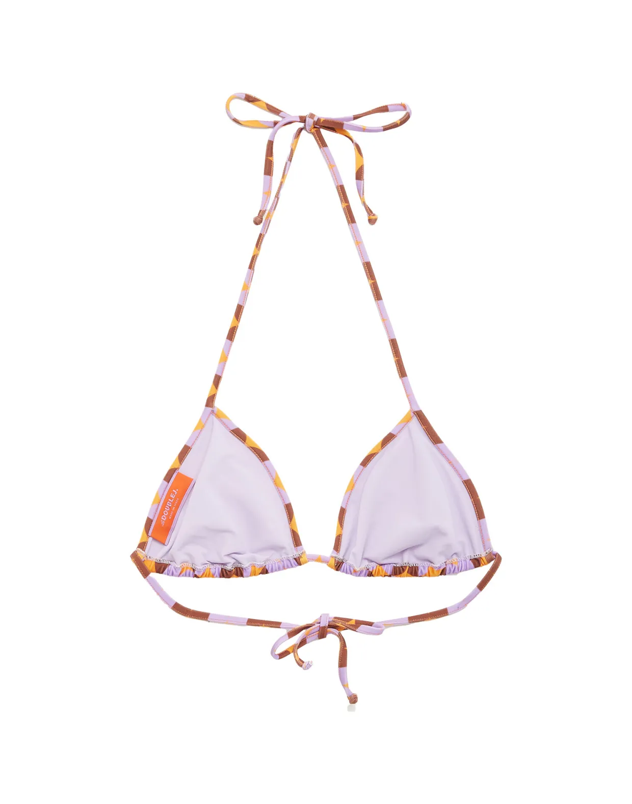 Triangle Bikini TopMezzaluna Orange in Lycra