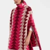 Trine CapeBordeaux in Wool Intarsia
