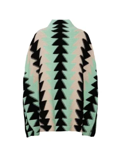 Trine CapeMint in Wool Intarsia