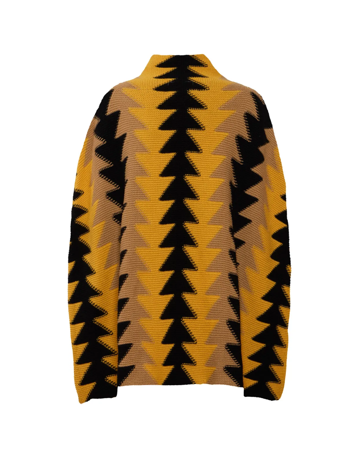 Trine CapeYellow in Wool Intarsia