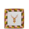 Trinket Tray (20X20)Deer in Porcelain