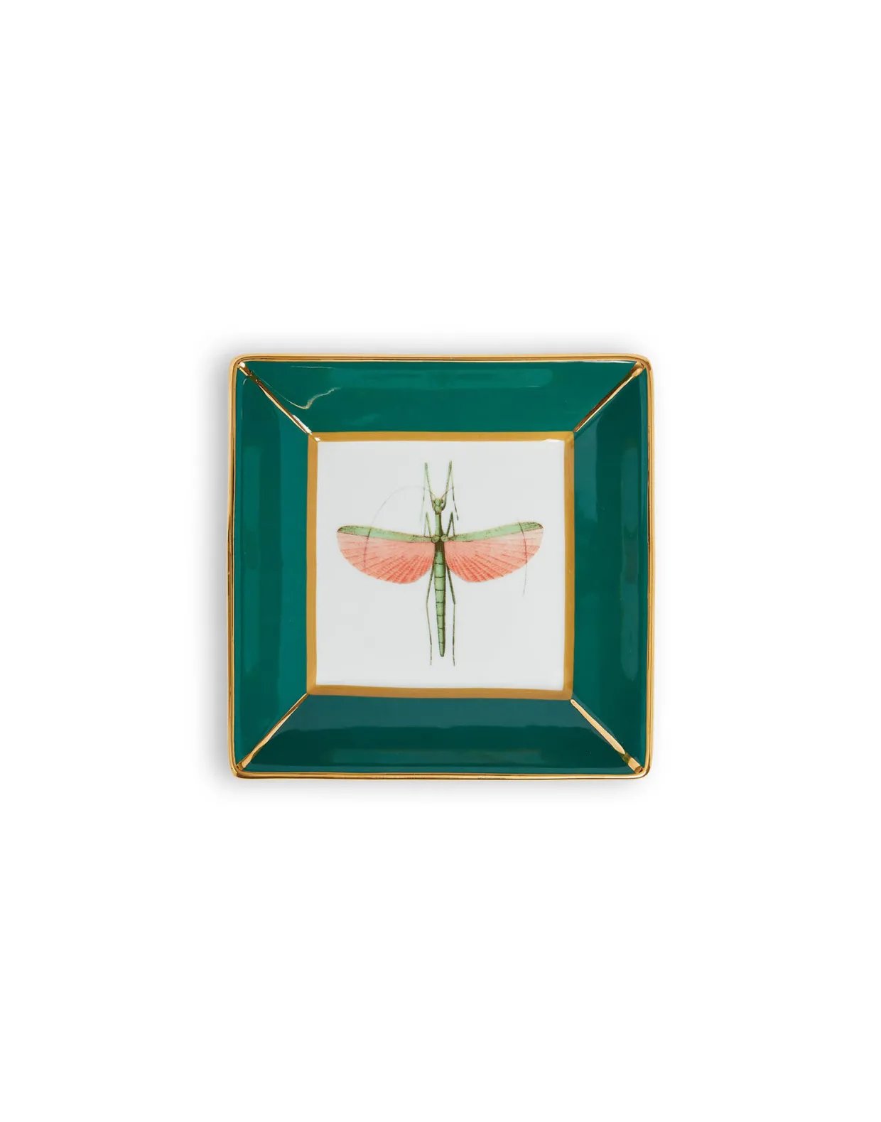 Trinket TrayLibellula Green in Porcelain