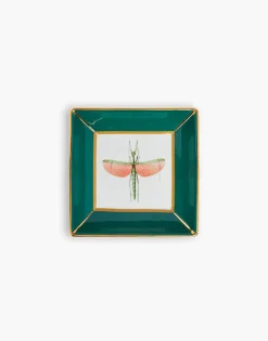 Trinket TrayLibellula Green in Porcelain
