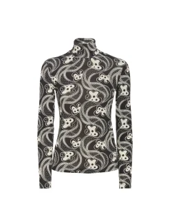 TurtleneckAperol Black & White in Skinny Jersey