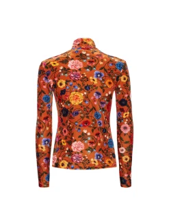 TurtleneckBotticelli Rust in Velvet Stretch