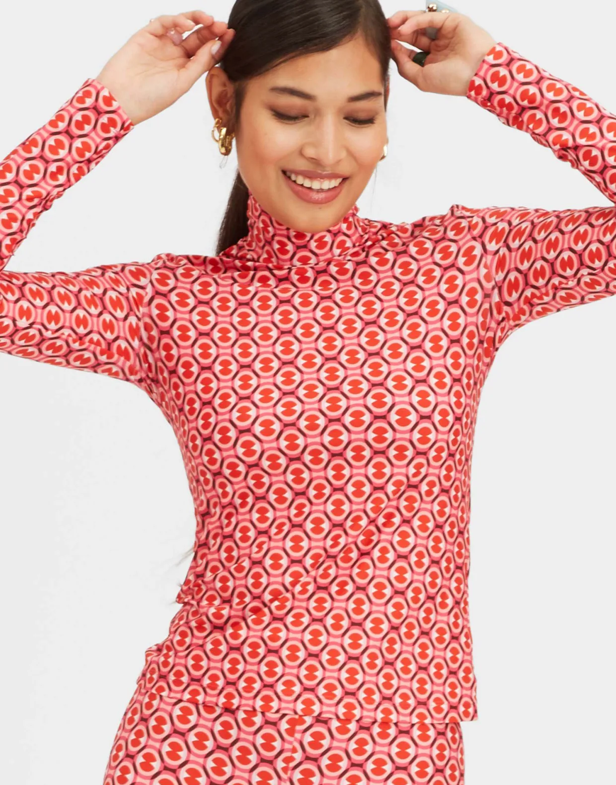 TurtleneckSugar Rush Red in Skinny Jersey
