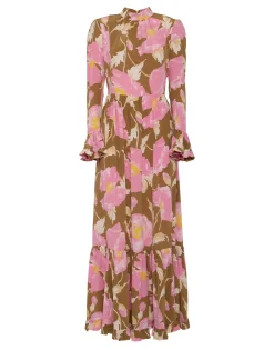 Visconti DressSylph Khaki in Crepe De Chine Silk