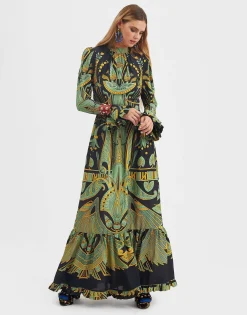 Visconti DressThe Nile Placée Black in Sablé