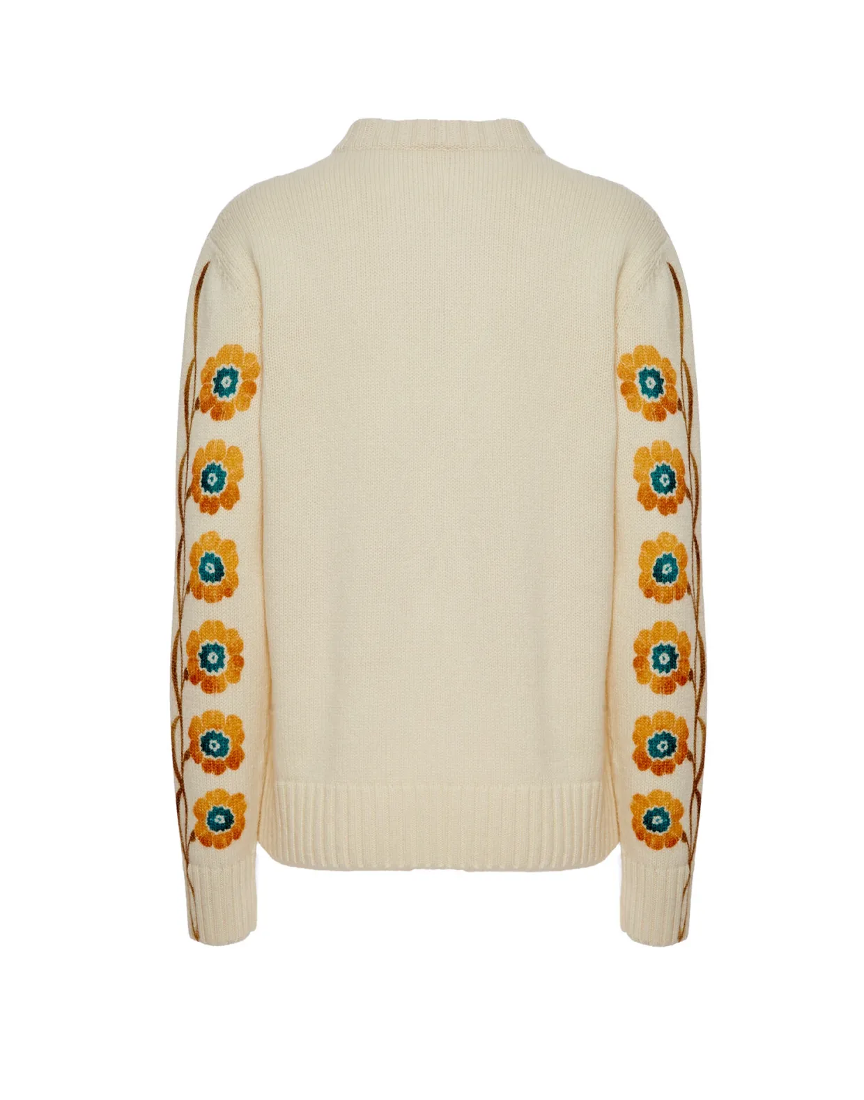 V-Neck Boy SweaterDaisychain Placée Off White in Wool Cashmere