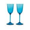 Wine Glasses Set Of 2Turquoise in Murano Glass