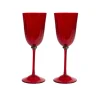 Wine Rainbow Glasses Set Of 2Red in Murano Glass