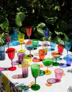 Wine Rainbow Glasses Set Of 8Rainbow in Murano Glass